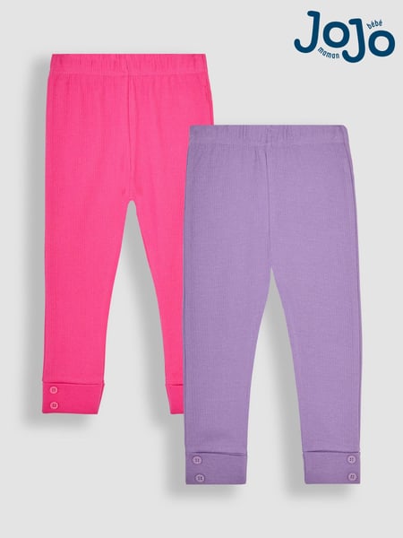JoJo Maman Bébé Lilac Purple 2-Pack Rib Leggings (B43595) | € 30