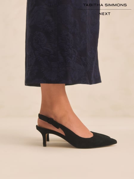 Black Leather Tabitha Simmons x Next Dela Slingback Point Heels (B43610) | € 138