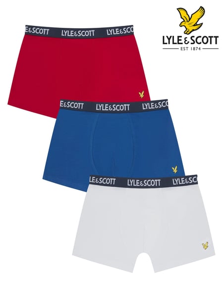 Lyle & Scott White Underwear Boys Markus Trunks 3 Pack (B43730) | € 31