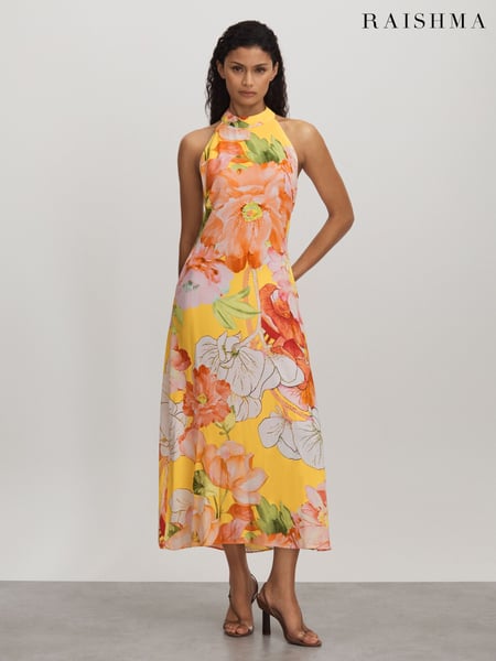 Raishma Silk Halter Neck Midi Dress (B44267) | € 741