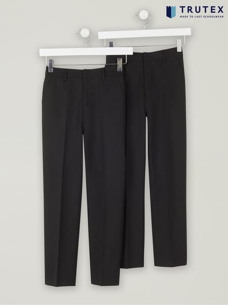 Trutex Boys Regular Leg Black 2 Pack School Trousers (B44269) | € 42 - € 50