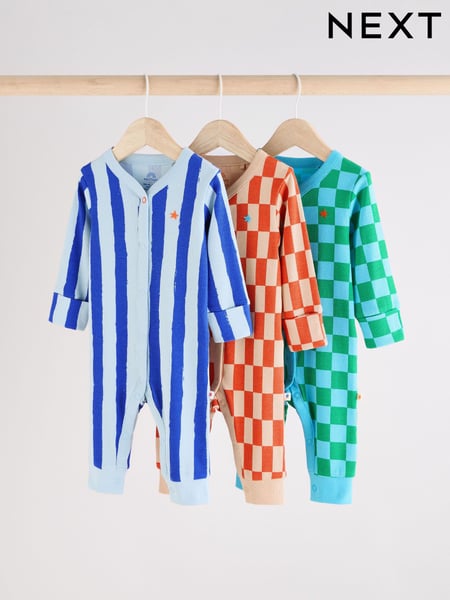 Multi Baby Footless Sleepsuits 3 Pack (0mths-3yrs) (B44739) | € 19 - € 21