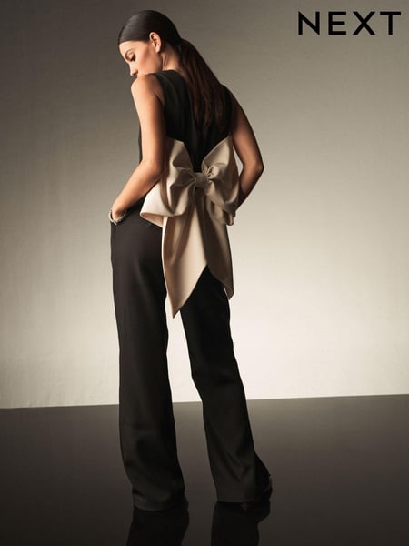 Black Bow Back Detail Jumpsuit (B45174) | € 62