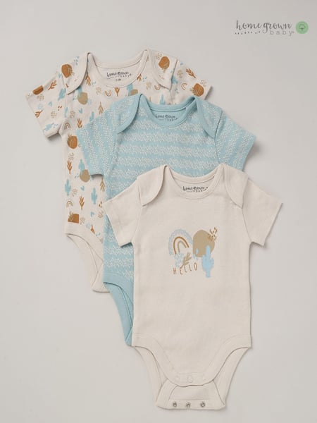 Homegrown Printed White Bodysuit Set 3 Pack (B45687) | € 28