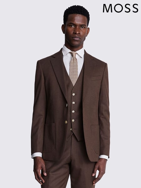 MOSS Copper Brown Tailored Fit Flannel Copper Jacket (B47998) | € 116