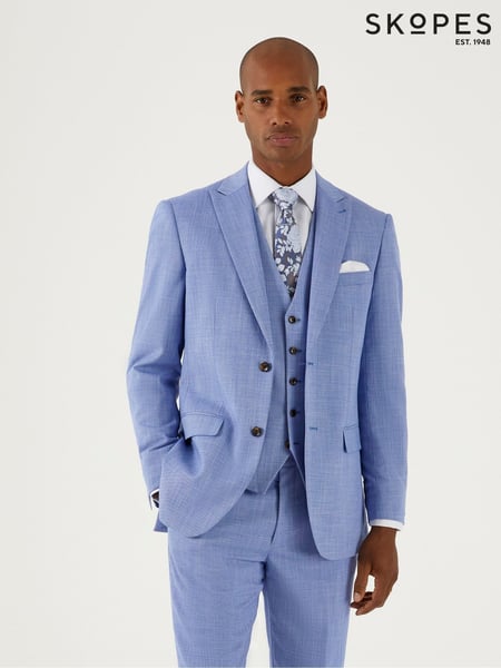 Skopes Sky Blue Tailored Fit Redding Suit (B48808) | € 172