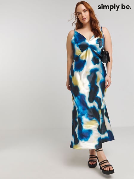 Simply Be Blue Satin Cami Slip Dress (B49796) | € 16