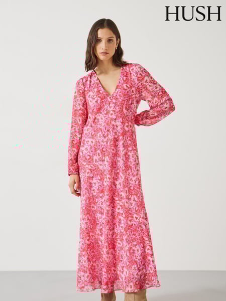 Hush Pink Wray Volume Maxi Dress (B49859) | € 37