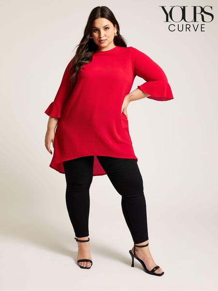 Yours Curve Red Flute Sleeve Tunic (B51727) | € 50