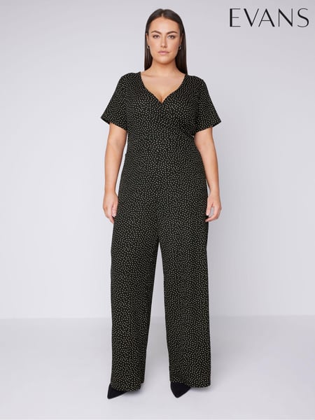 Evans Black Wrap Jumpsuit (B51854) | € 28