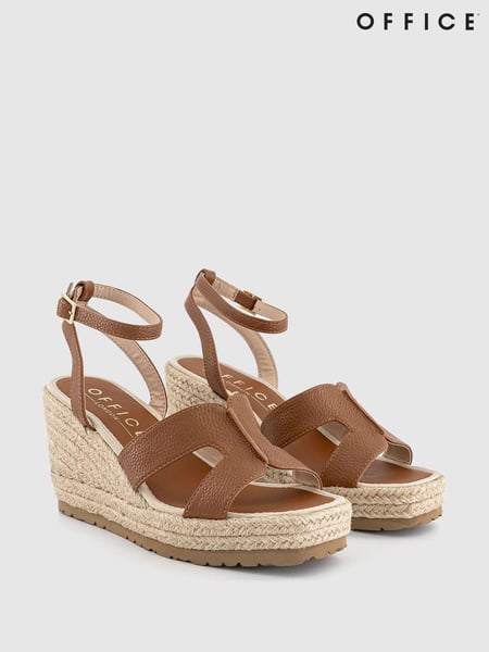 Office Brown Harbour Cut Out Espadrille Wedge Sandals (B52013) | € 21