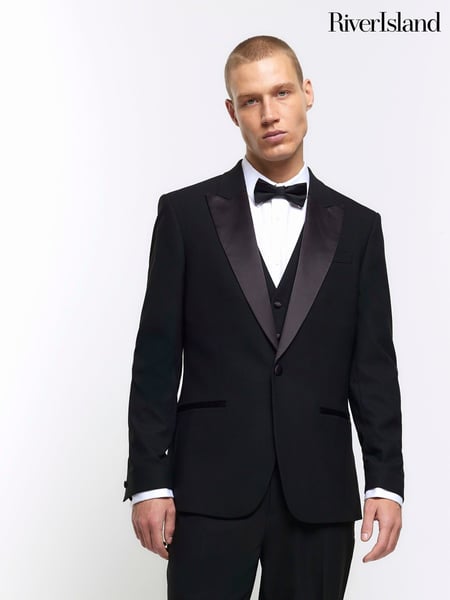 River Island Black Stretch Suit Jacket (B52459) | € 148