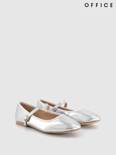 Office Metallic Flower Mary Jane Ballerinas (B52634) | € 21