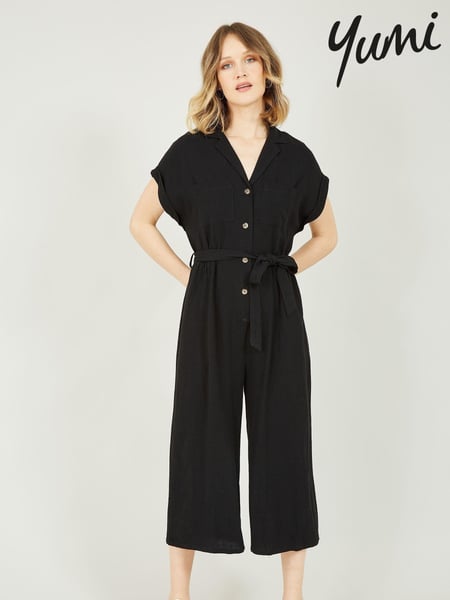 Yumi Black Button up Jumpsuit (B53139) | € 86