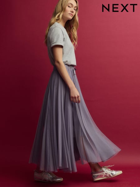 Blue Mesh Maxi Skirt (B53298) | € 45