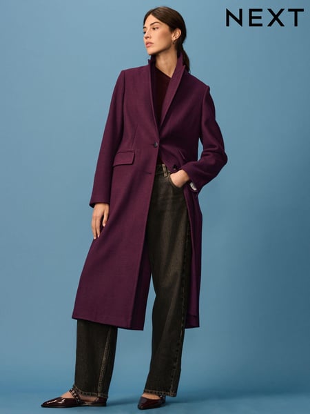 Berry Red Revere Collar Coat (B53969) | € 66