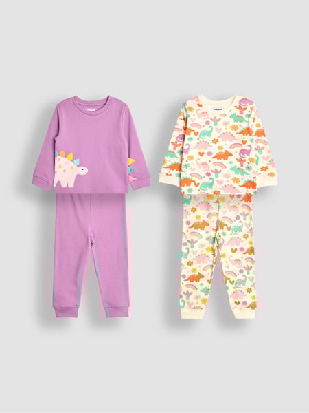JoJo Maman Bébé Lilac Dino Pyjamas 2 Pack (B54181) | € 47