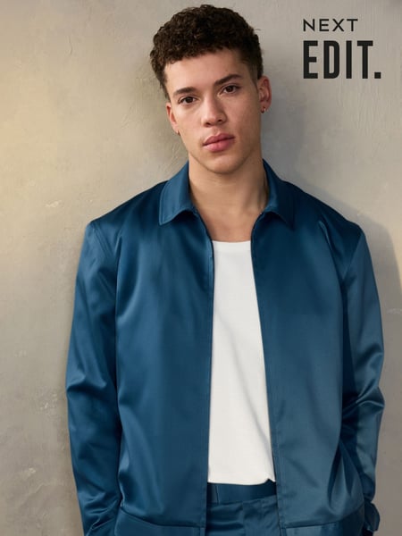 Blue EDIT Satin Shacket (B55594) | € 44