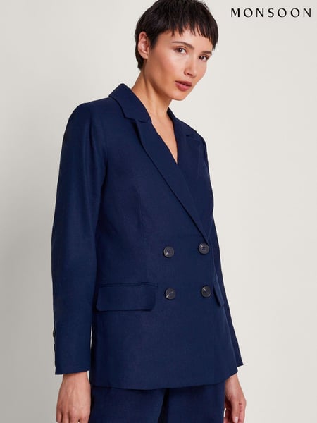 Monsoon Blue Mabel Double Breasted Jacket (B55595) | € 61