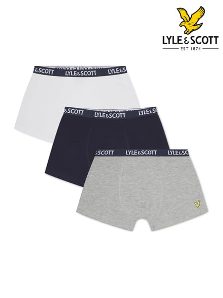 Lyle & Scott Blue Boys Markus Underwear Trunks 3 Pack (B56510) | € 31