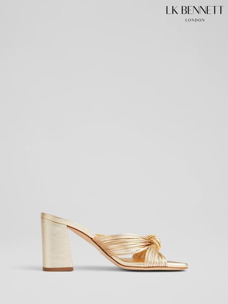 LK Bennett Gold Coletta Strappy Mules (B58609) | € 233
