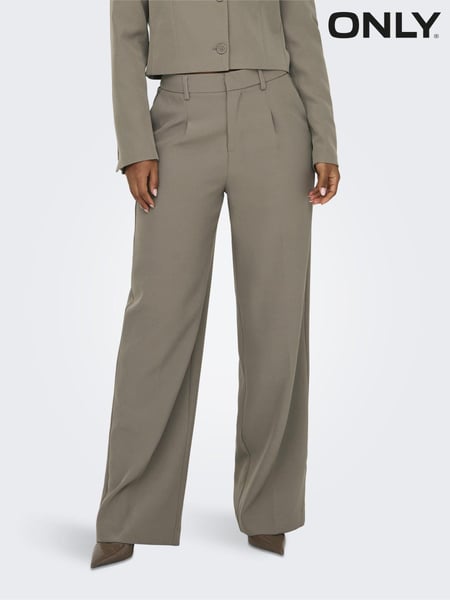 ONLY Brown High Waisted Wide Leg Trousers (B59318) | € 26