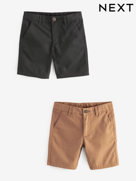 Black/Ginger Brown Chino Shorts 2 Pack (3-16yrs) (B60237) | € 21 - € 35