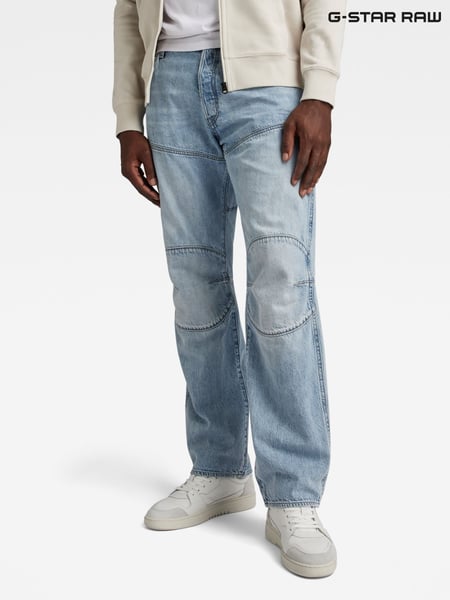 Sonnengebleichtes Blau - G Star Regular 5620 3D Straight Jeans (B60263) | 50 €