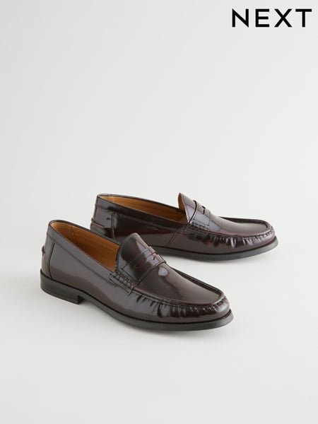 Burgundy Red Standard Fit Penny Loafers (B61081) | € 75
