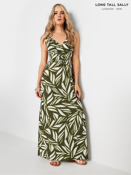 Long Tall Sally Green LTS Tall Wine Red Floral Print Maxi Dress (B64032) | € 70