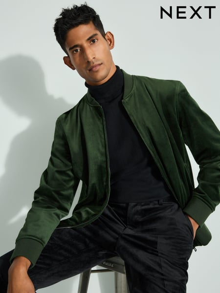 Green Velvet Bomber Jacket (B64048) | € 20