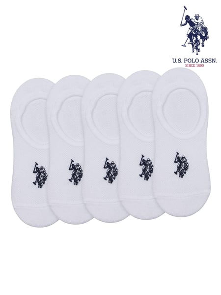 U.S. Polo Assn. White Invisible Trainer Socks 5 Pack (B64672) | € 23