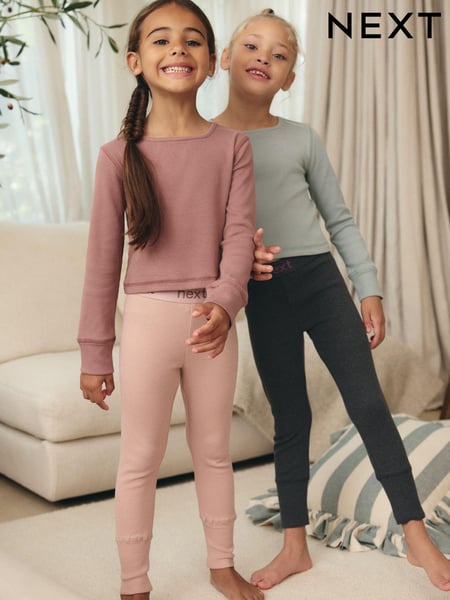 Pink/Grey 2 Pack Legging Pyjamas (7-16yrs) (B65840) | € 21 - € 26