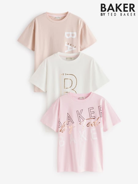 Baker By Ted Baker Oversized Graphic Print T-Shirts 3 Pack (B66078) | € 50 - € 58