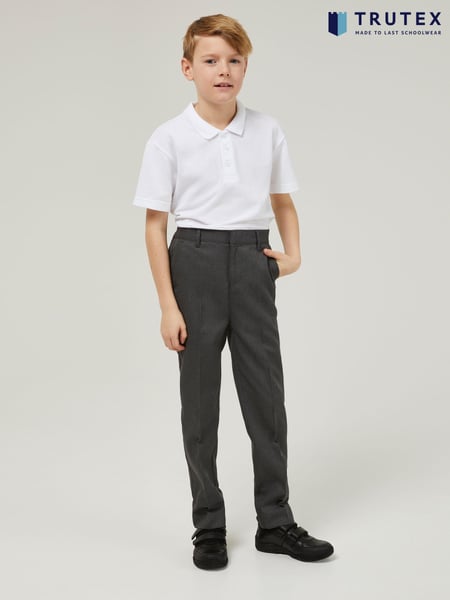 Trutex Boys Regular Leg Grey 2 Pack School Trousers (B66100) | € 42 - € 50