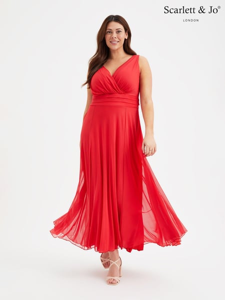 Scarlett & Jo Red Nancy Marilyn Mesh Maxi Dress (B67687) | € 133