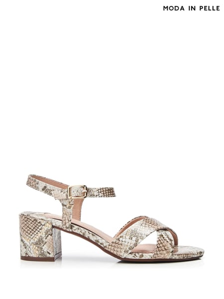 Moda in Pelle Lotsie Cross Over Block Two Part Sandals (B68886) | € 85