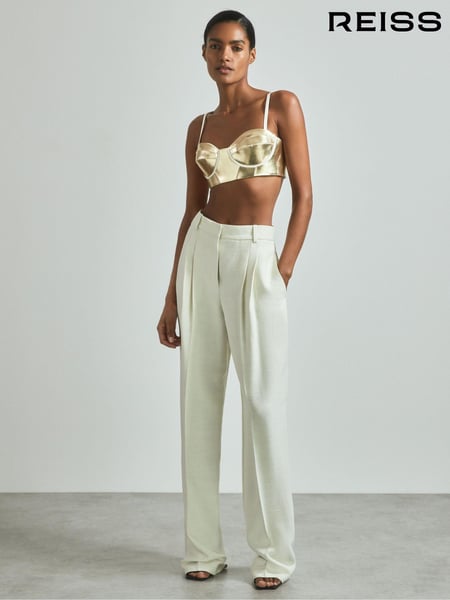Reiss Gold Viola Metallic Bustier Top (B69118) | € 413