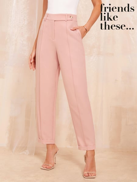 Friends Like These Blush Pink Tailored Barrel Trousers (B69475) | € 24