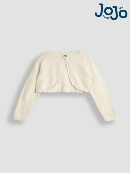 JoJo Maman Bébé Cream Lace Knit Bolero Cardigan (B69585) | € 38