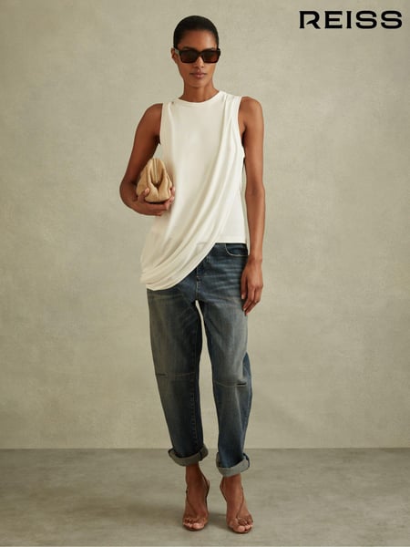Reiss Ivory Elva Draped Layered Top (B69966) | € 153