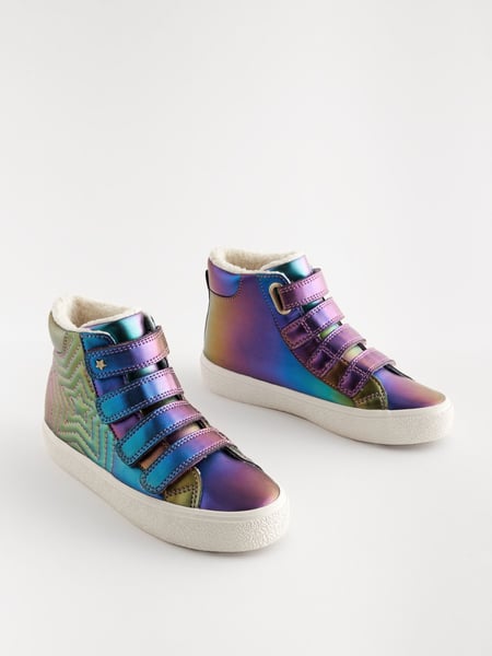 Multi Metallic Wide Fit (G) High Top Trainers with Touch Close Fastening (B71851) | € 25 - € 32