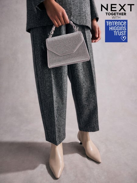 Silver Tabitha Simmons Stella Sparkle Handheld Bag (B72410) | € 55
