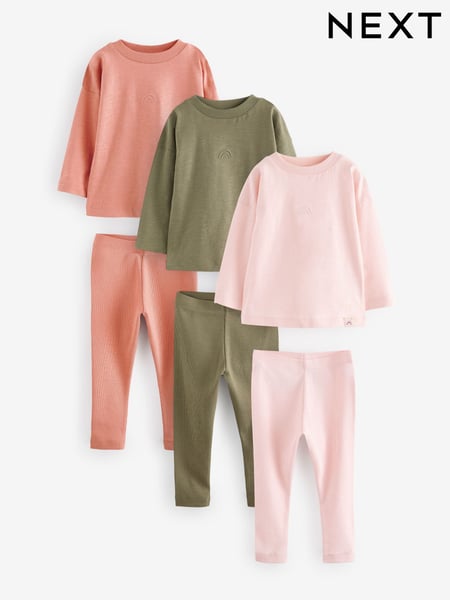 Green/Pink 3 Pack Pyjamas (9mths-10yrs) (B74382) | € 23 - € 30