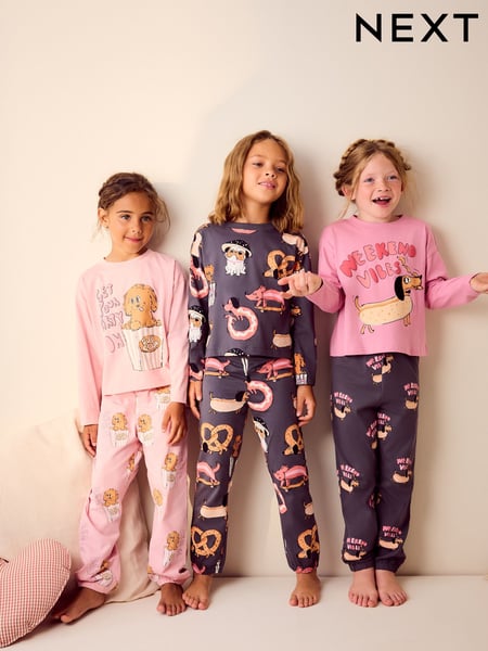 Charcoal Grey Jogger Pyjamas 3 Pack (3-16yrs) (B75482) | € 41 - € 52