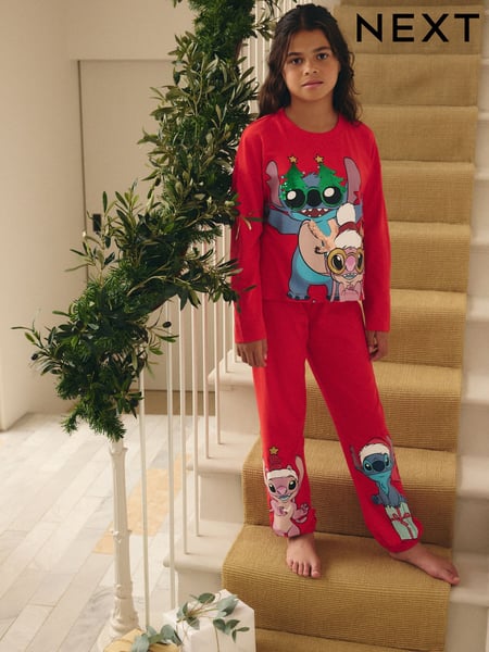 Rot - License Lilo and Stitch Christmas Pyjamas (3-14yrs) (B76188) | 27 € - 35 €