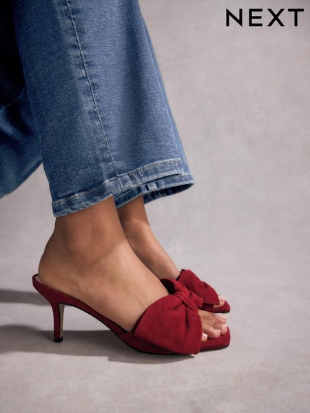 Red Tabitha Simmons Joelle Leather Bow Mules (B76260) | € 72