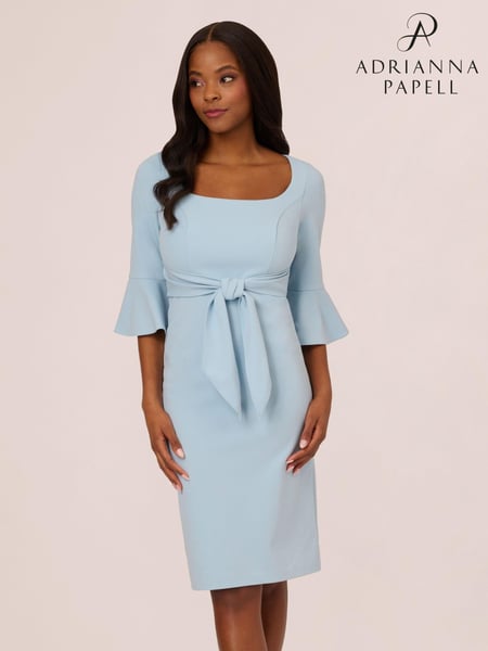 Adrianna Papell Blue Bell Sleeve Tie Front Dress (B77724) | € 232