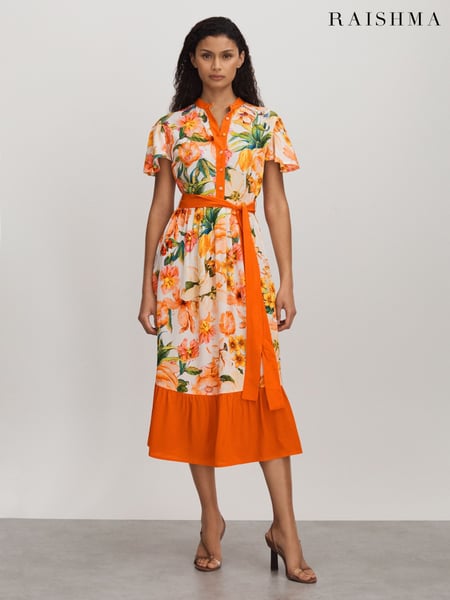 Raishma Silk Floaty Sleeve Midi Dress (B77828) | € 616