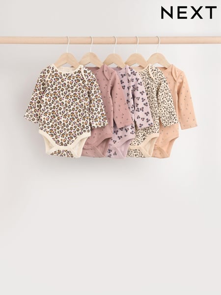 Neutral 5 Pack Baby 100% Cotton Bodysuits 5 Pack (B77958) | € 18 - € 19
